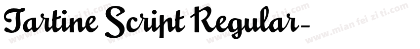 Tartine Script Regular字体转换